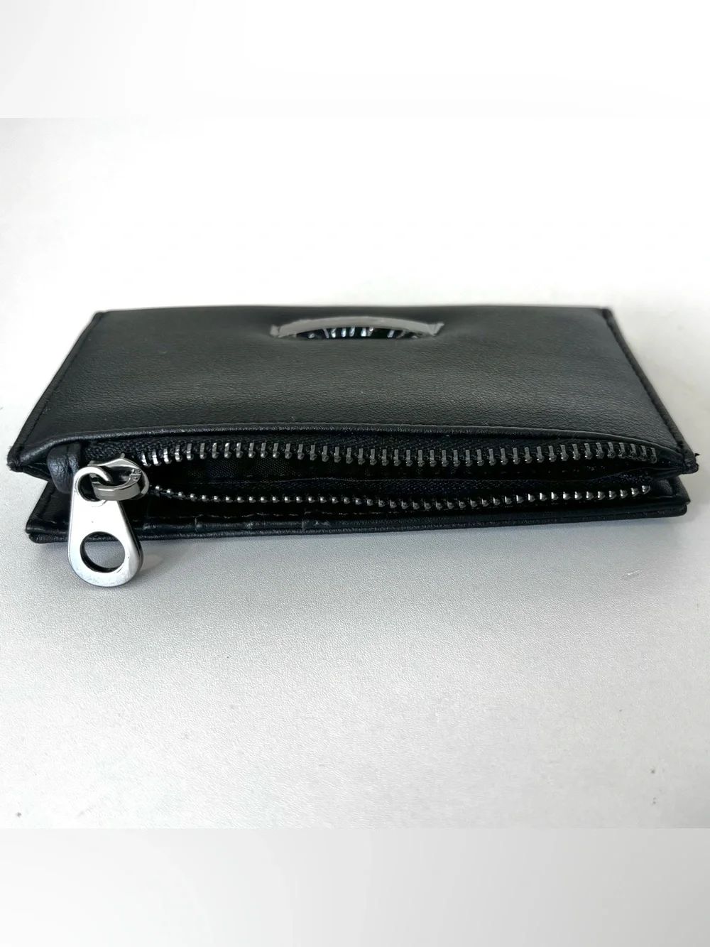 No Boundaries Vegan Leather Bi-fold Snap Wallet w/Zipper Pouch Coin Purse Black